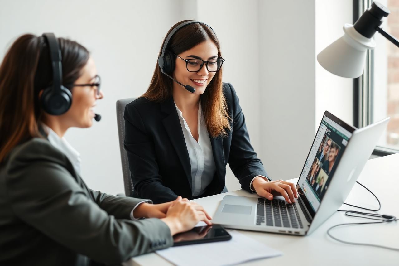 PABX Virtual para empresas de Recife — Profissional atendendo em home office com headset
